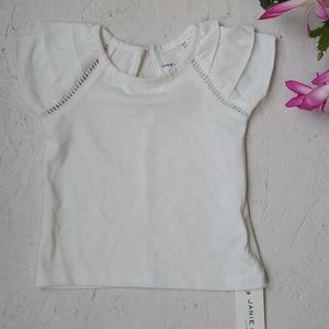 NWT white Janie and Jack Tee